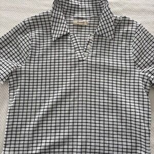 Madewell Black and White Striped Shirt